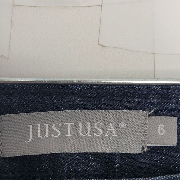 Just USA Women's Skinny Jeans Size 6 Dark Wash Black Denim Stretch 26x28 - Picture 4 of 10